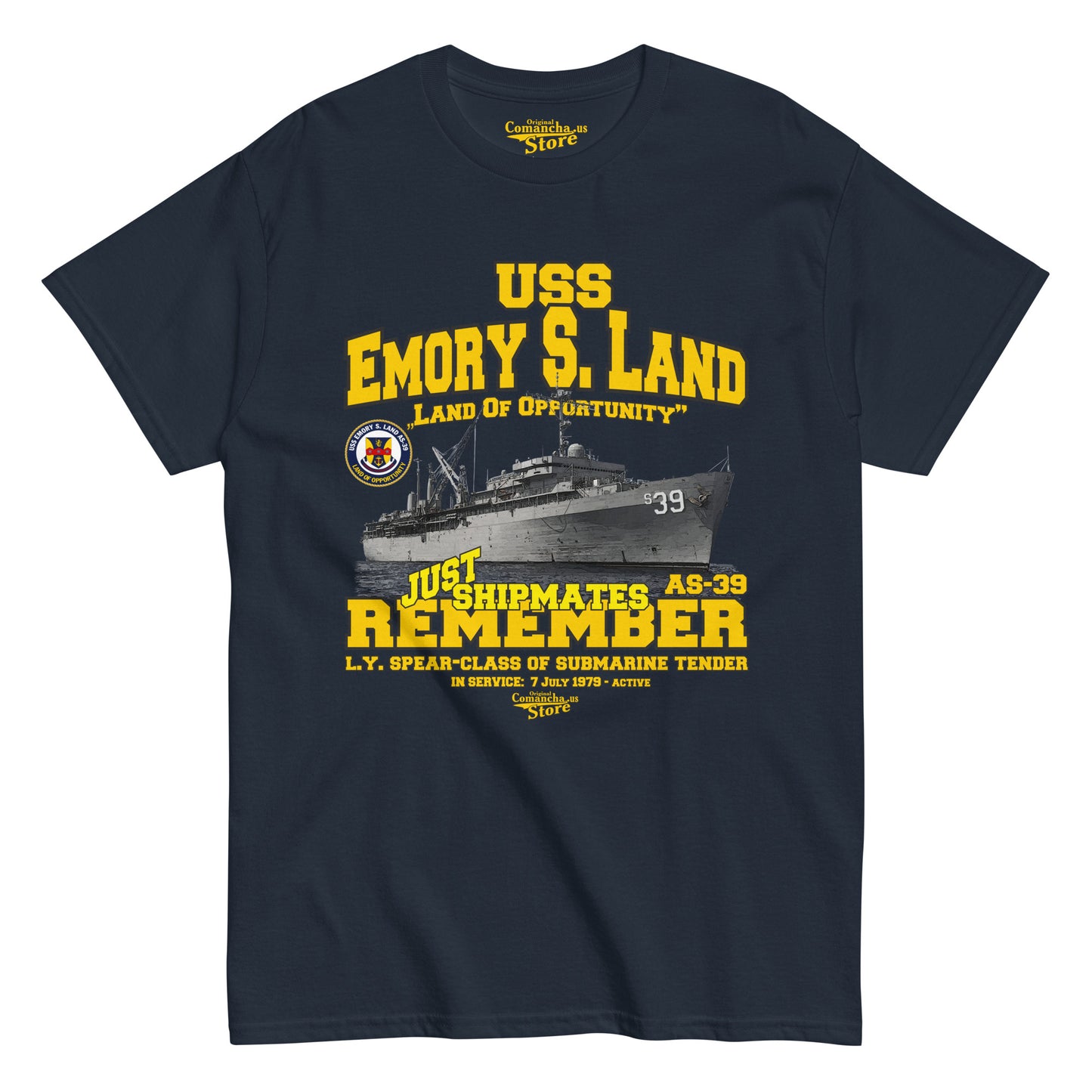 USS Emory S. Land AS-39 t-shirt