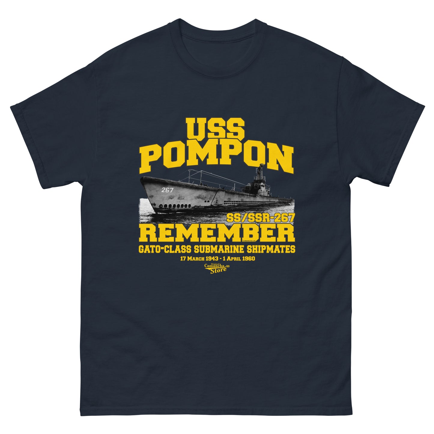 USS Pompon SS/SSR-267 Submarine T-shirt,