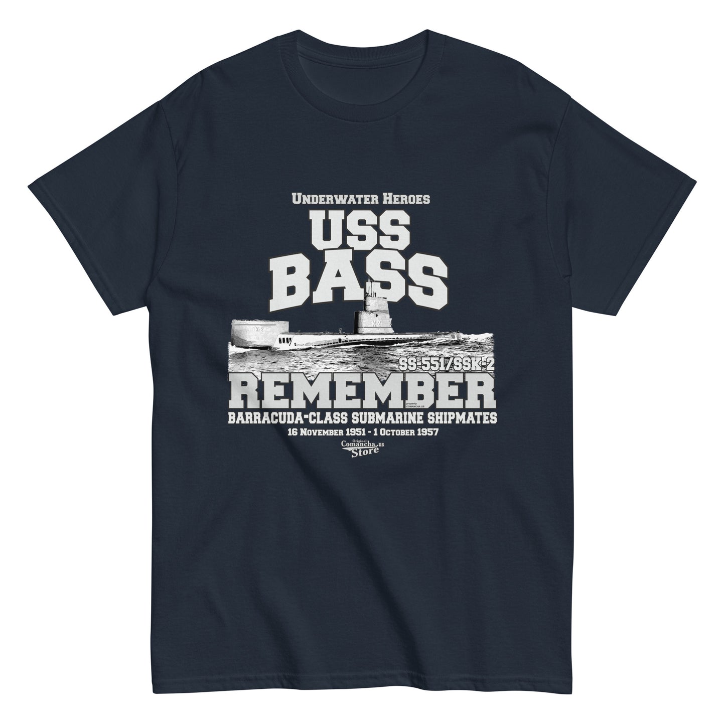 USS Bass K-2 submarine shipmates t-shirt