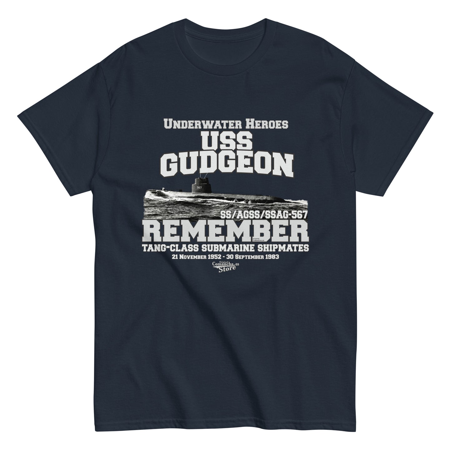 USS Gudgeon SS/AGSS/SSAG-567 submarine t-shirt