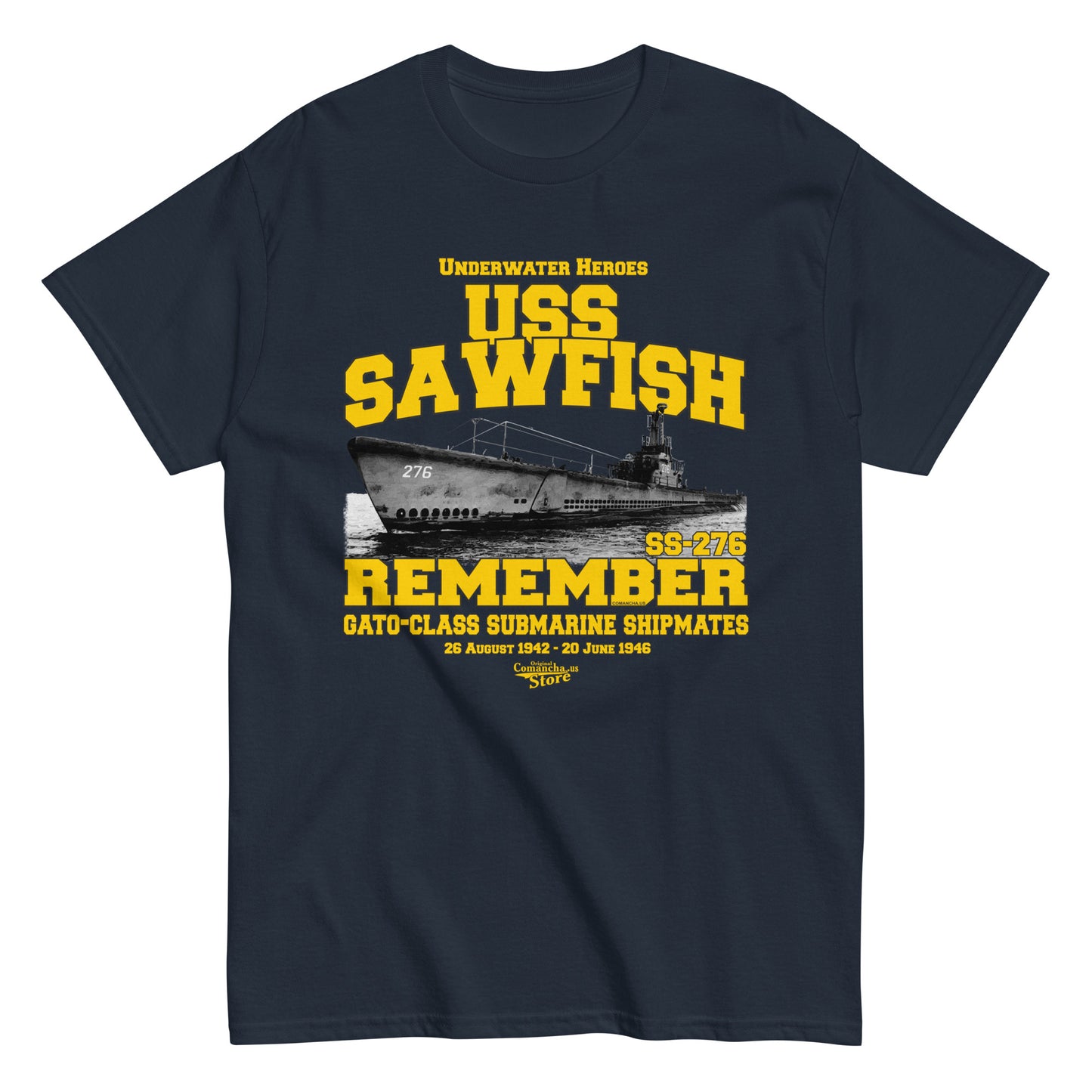 USS Sawfish SS-276 submarine t-shirt