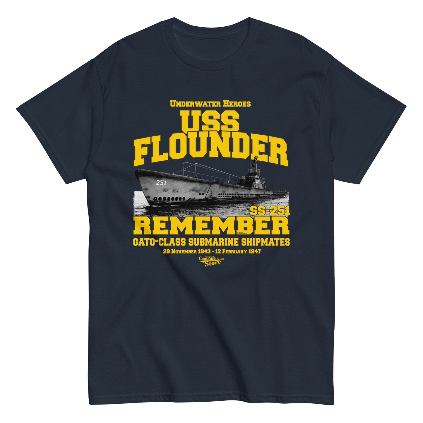 USS Flounder SS-251 submarine t-shirt