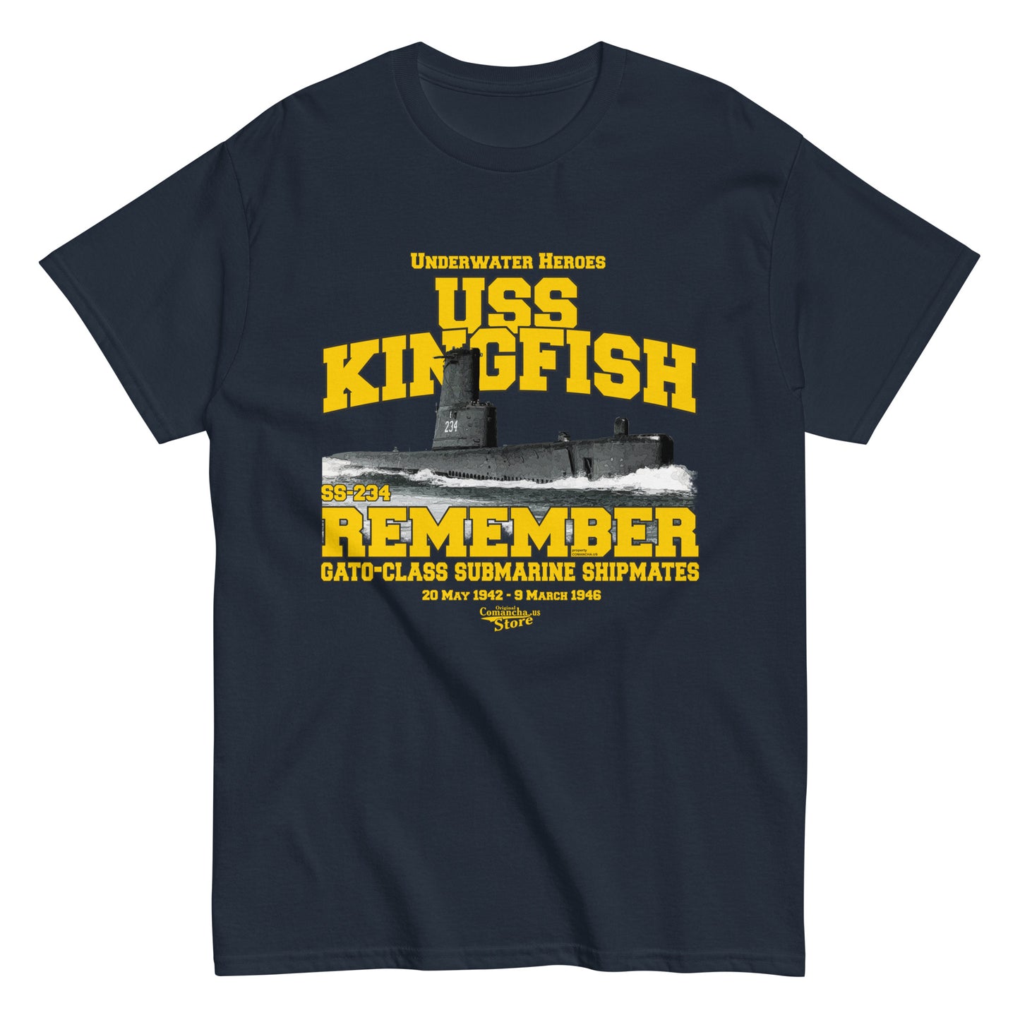 USS Kingfish SS-234 submarine t-shirt