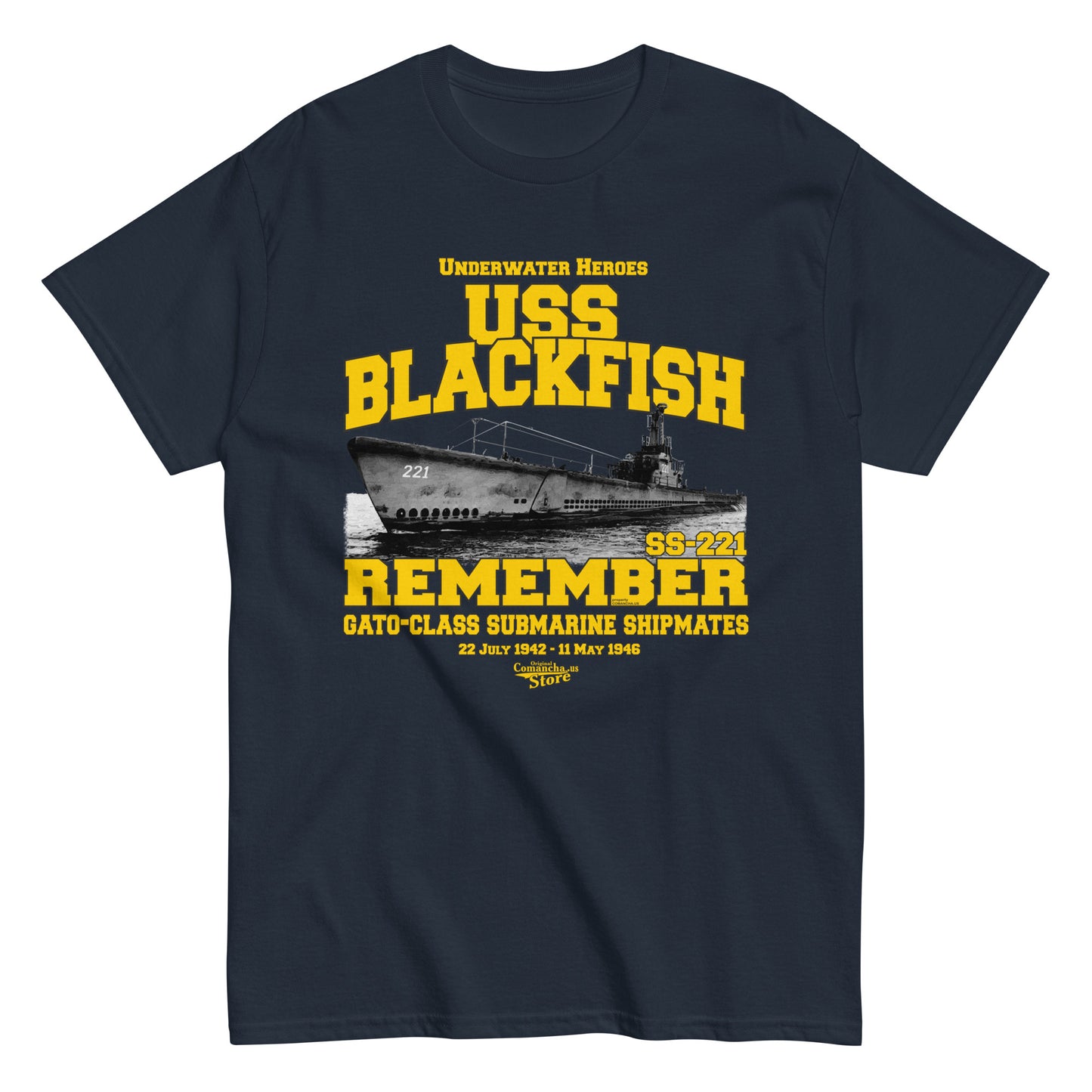 USS Blackfish SS-221 submarine t-shirt