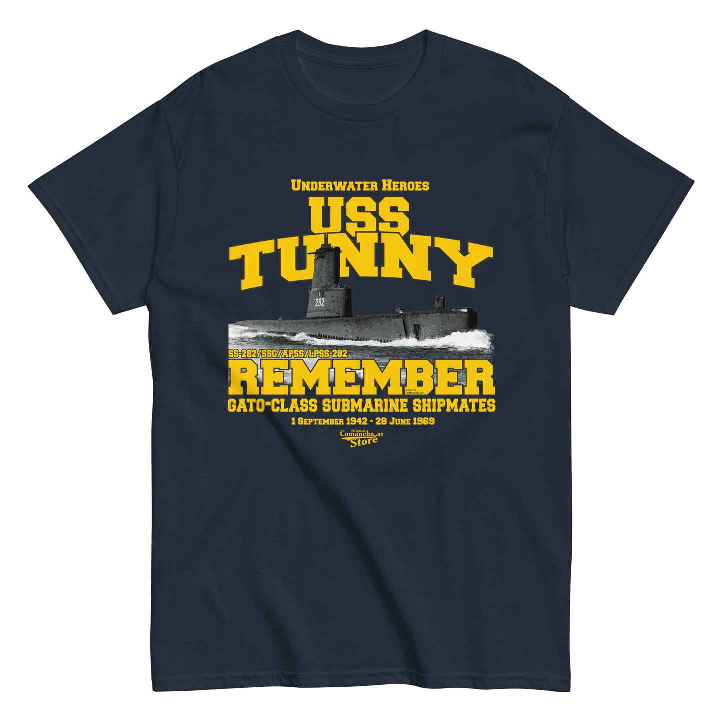 USS Tunny SS/SSG/APSS/LPSS-282 Submarine t-shirt