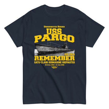 USS PARGO SS-264 Submarine t-shirt