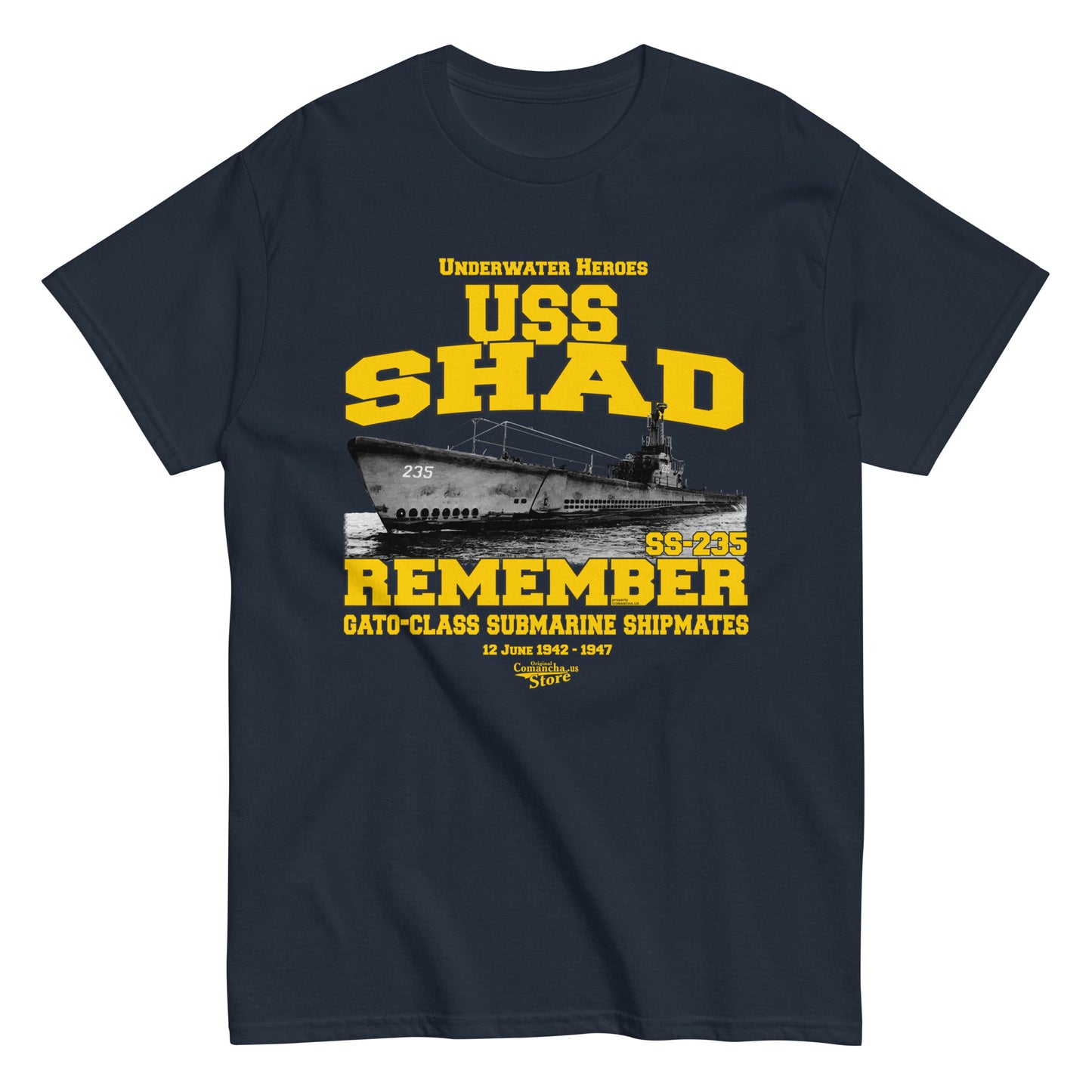 USS Shad SS-235 Submarine t-shirt