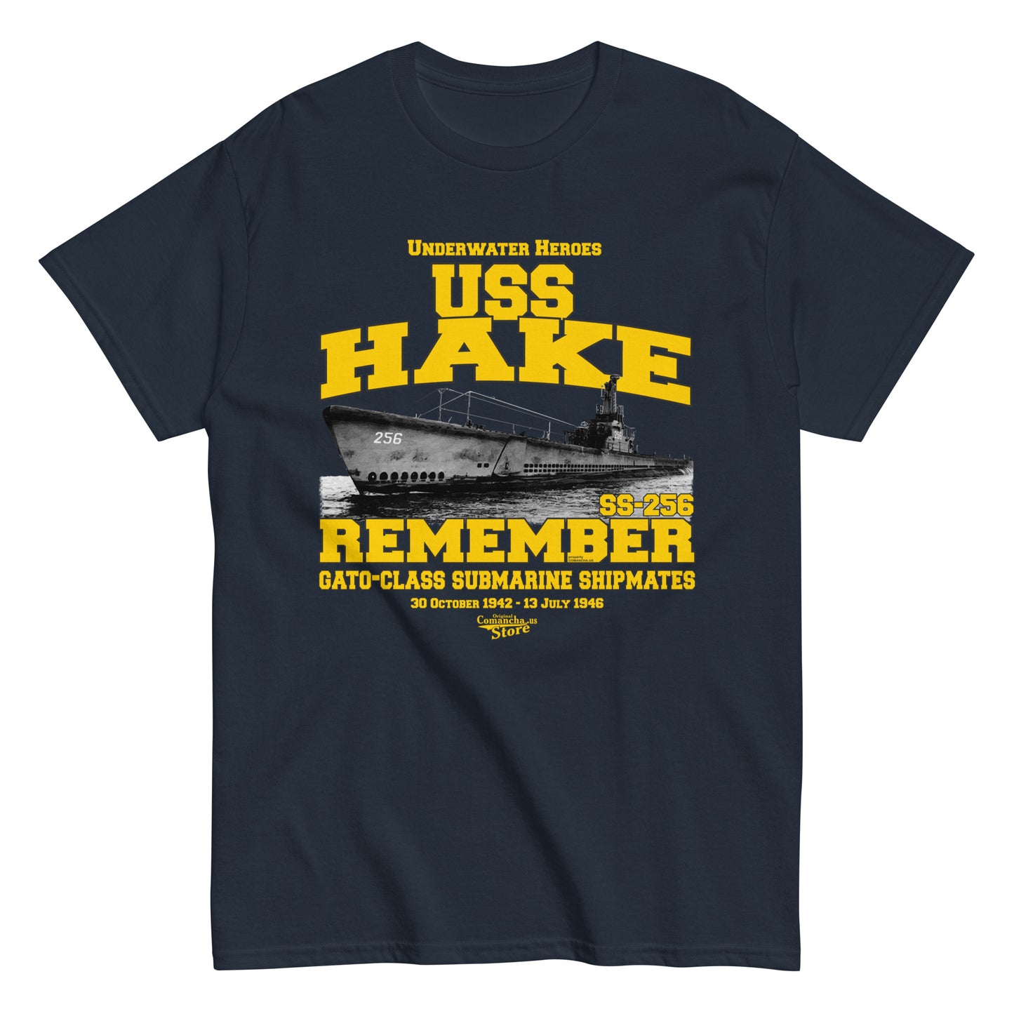 USS Hake SS/AGSS-256 Submarine t-shirt