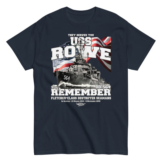 USS Rowe DD-564 destroyer t-shirt