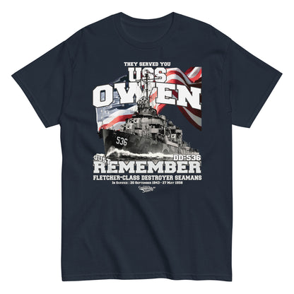 USS Owen DD-536 destroyer t-shirt