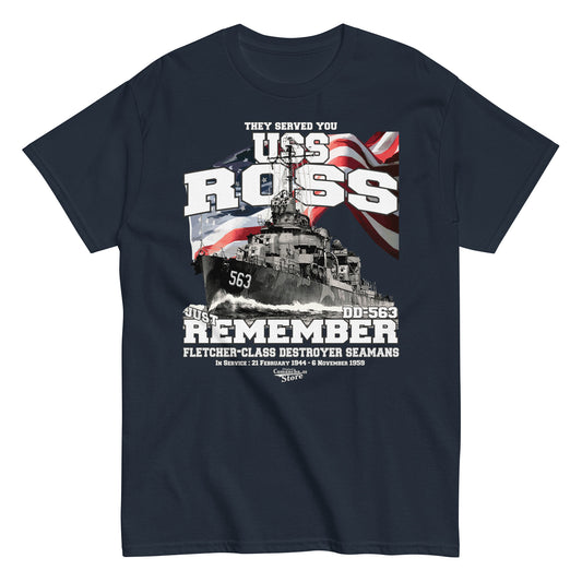 USS Ross DD-563 destroyer t-shirt