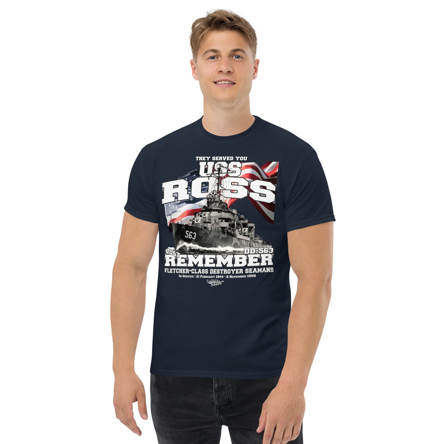 USS Ross DD-563 destroyer t-shirt