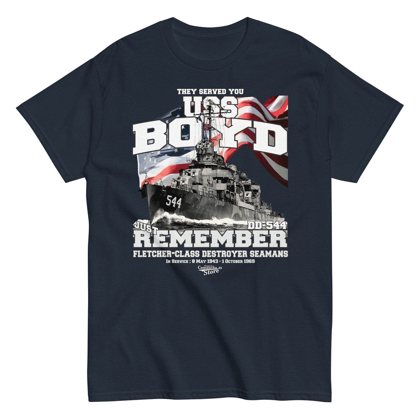 USS Boyd DD-544 destroyer t-shirt