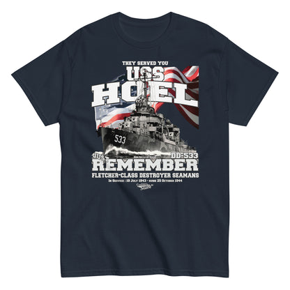 USS Hoel DD-533 destroyer t-shirt