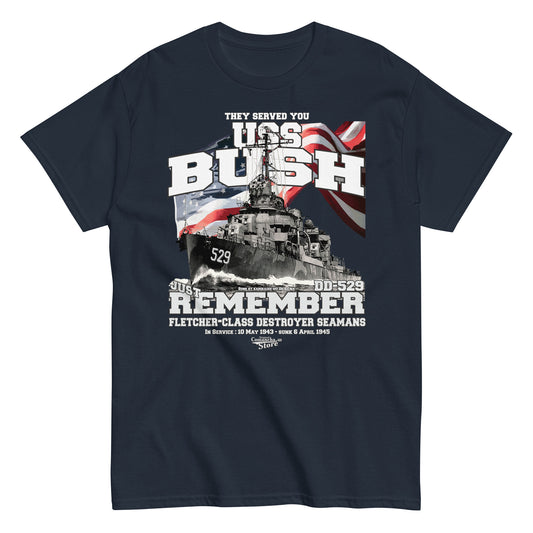 USS Bush DD-529 Destroyer t-shirt