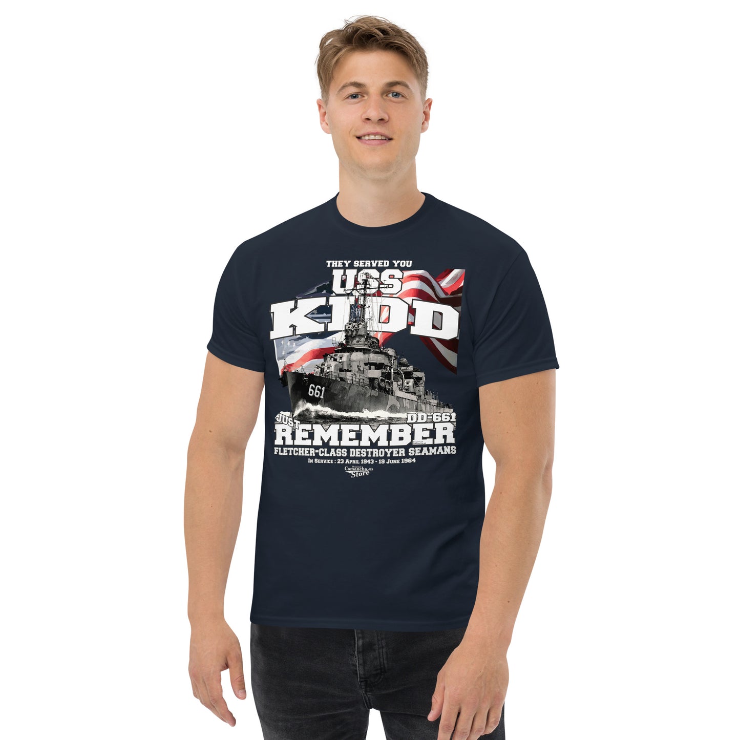 USS Kidd DD-661 destroyer t-shirt