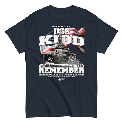 USS Kidd DD-661 destroyer t-shirt