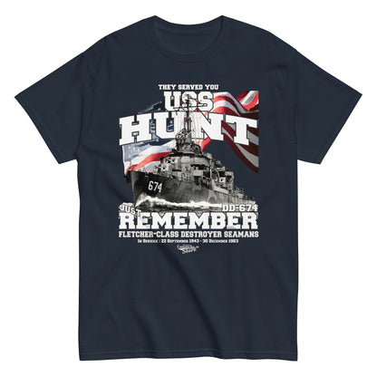 USS Hunt DD-674 Destroyer T-shirt