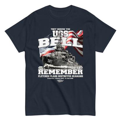 USS Bell DD-587 destroyer t-shirt