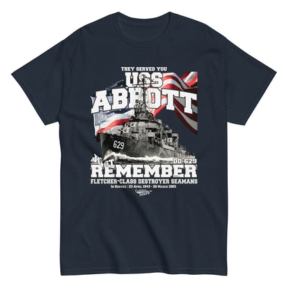 USS Abbot DD-629 destroyer t-shirt