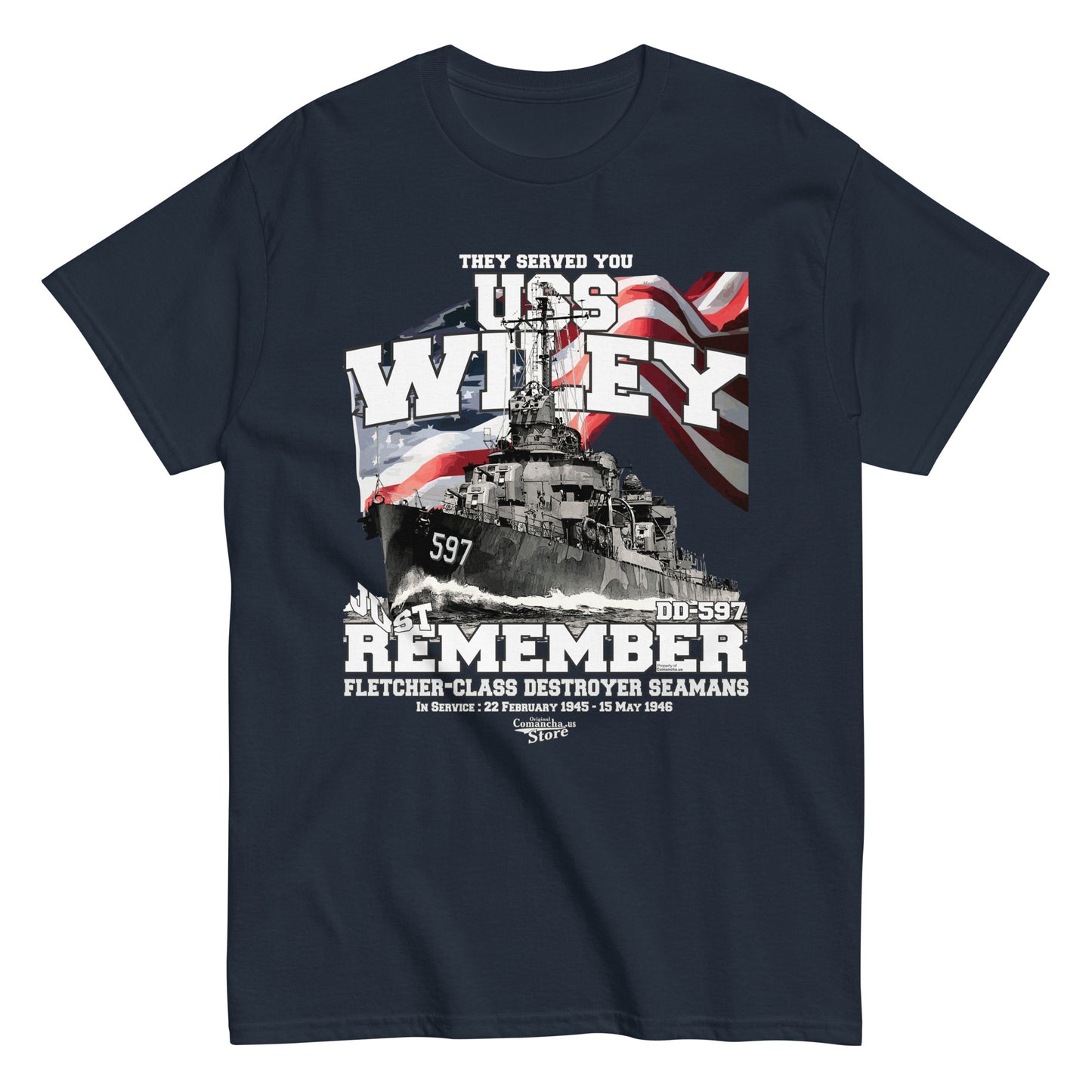 USS Wiley DD-597 Destroyer T-shirt