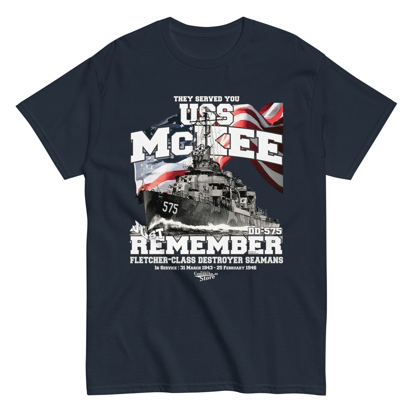 USS McKee DD-575 Shipmates T-shirt