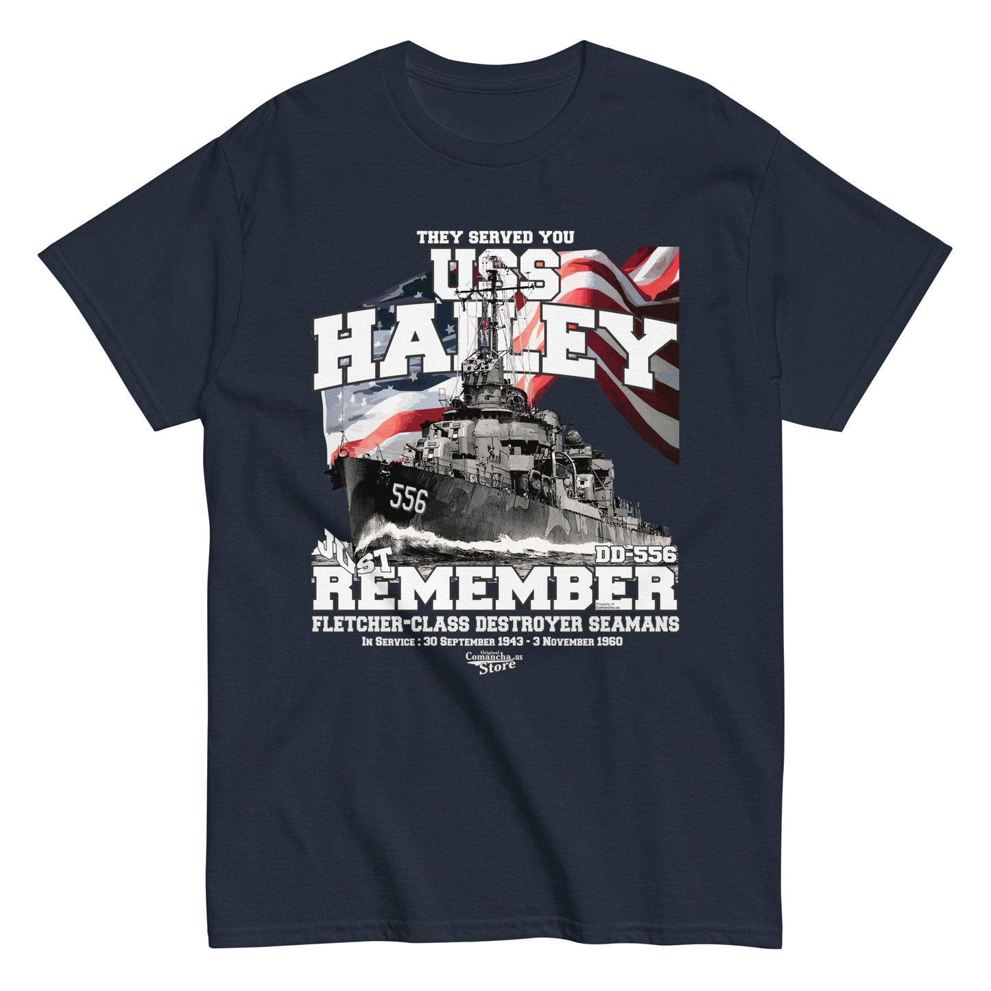 USS Hailey DD-556 destroyer t-shirt