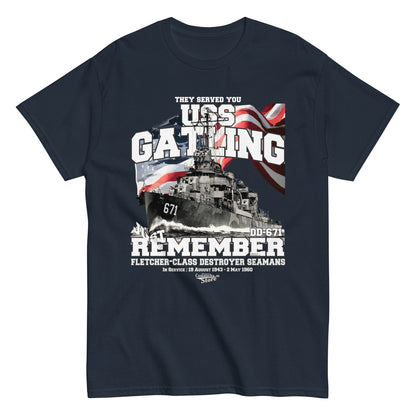 USS Gatling DD-671 destroyer t-shirt