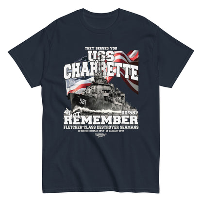 USS Charrette DD-581 destroyer t-shirt