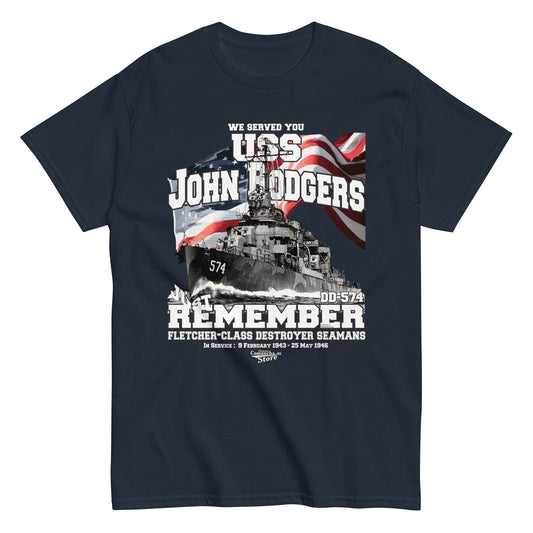 USS John Rodgers DD-574 destroyer t-shirt