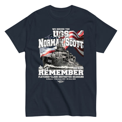 USS Norman Scott DD-690 destroyer t-shirt