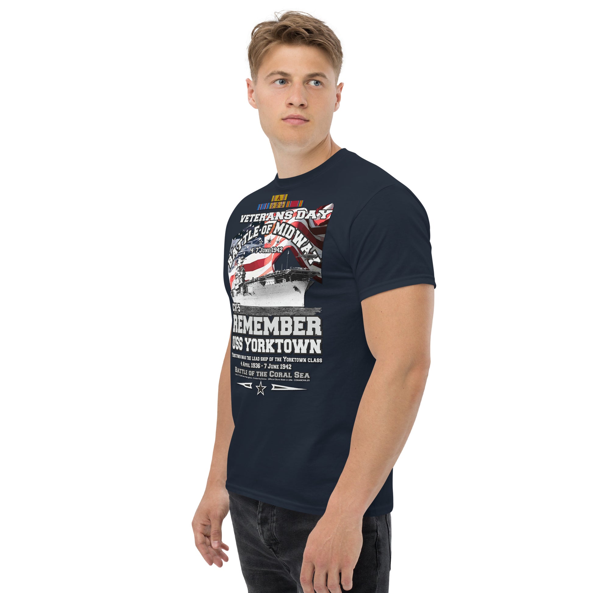 USS YORKTOWN CV-5 tee,USS YORKTOWN CV-5 Aircraft Carrier Veterans T-shirt, USS YORKTOWN Pearl Harbor T-shirt, US NAvy T-shirt, USS YORKTOWN T-shirt, Remember USS YORKTOWN Tee,Comancha Shop,