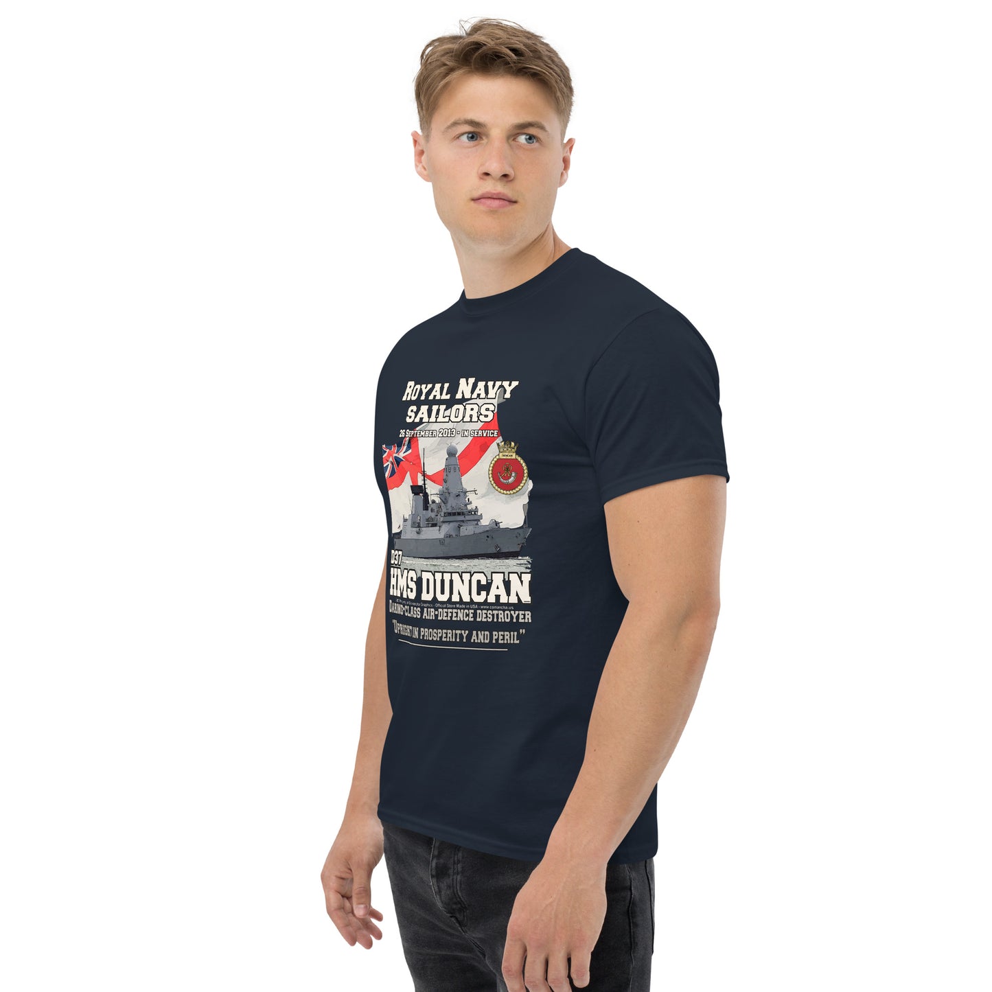 HMS DUNCAN D37 t-shirt,Destroyer T-shirt, Comancha Graphics,