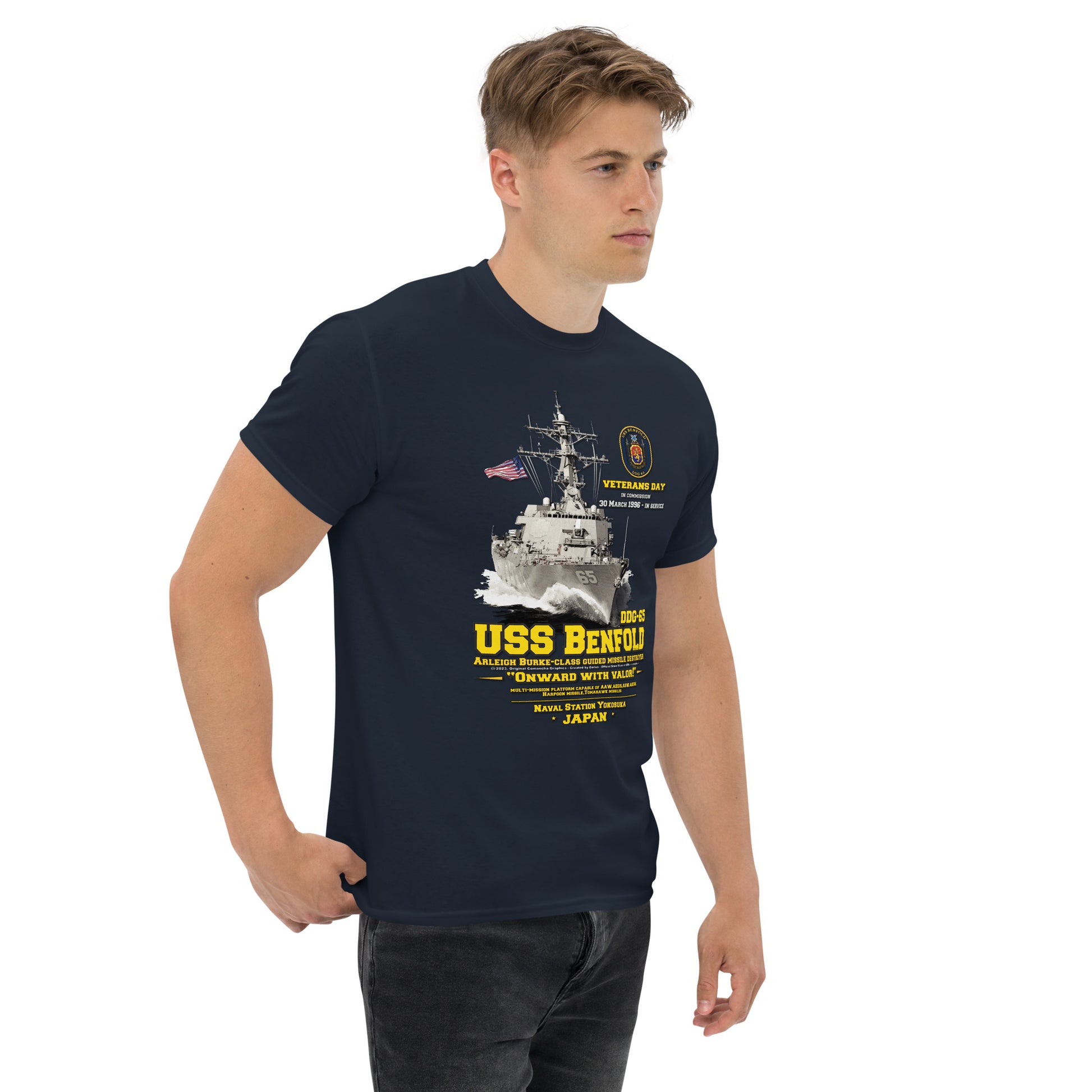 USS BENFOLD t-shirt,USS BENFOLD DDG-65 tee,Destroyer Veterans T-shirt, Navy veterans tee,Comancha Navy Tees,