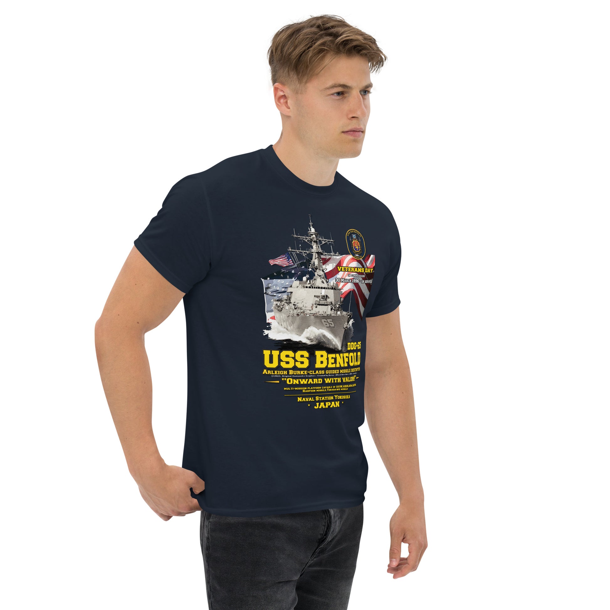 USS BENFOLD t-shirt,USS BENFOLD DDG-65 tee,Destroyer Veterans T-shirt, Comancha Navy Tees,