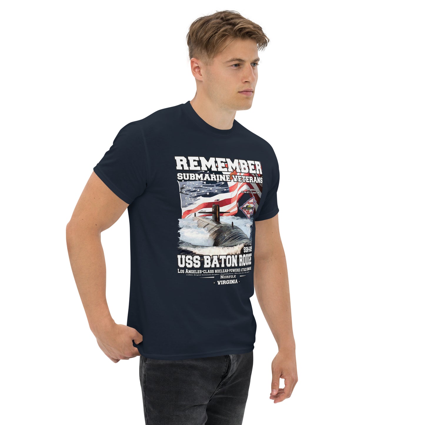 USS BATON ROUGE t-shirt, USS BATON ROUGE tee, US Submarine tees,USS BATON ROUGE SSN-689 Submarine veterans Tee, Comancha Navy T-shirt,