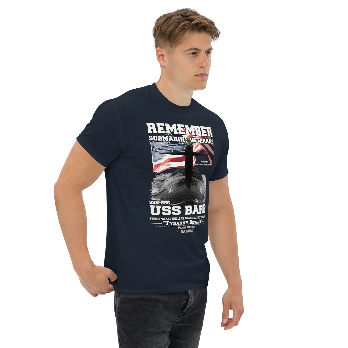 USS BARB SSN-596 t-shirt, Submarine Veterans T-shirt, Comancha Navy Tees, us navy t-shirt, USS BARB gift, USS BARB t-shirt,