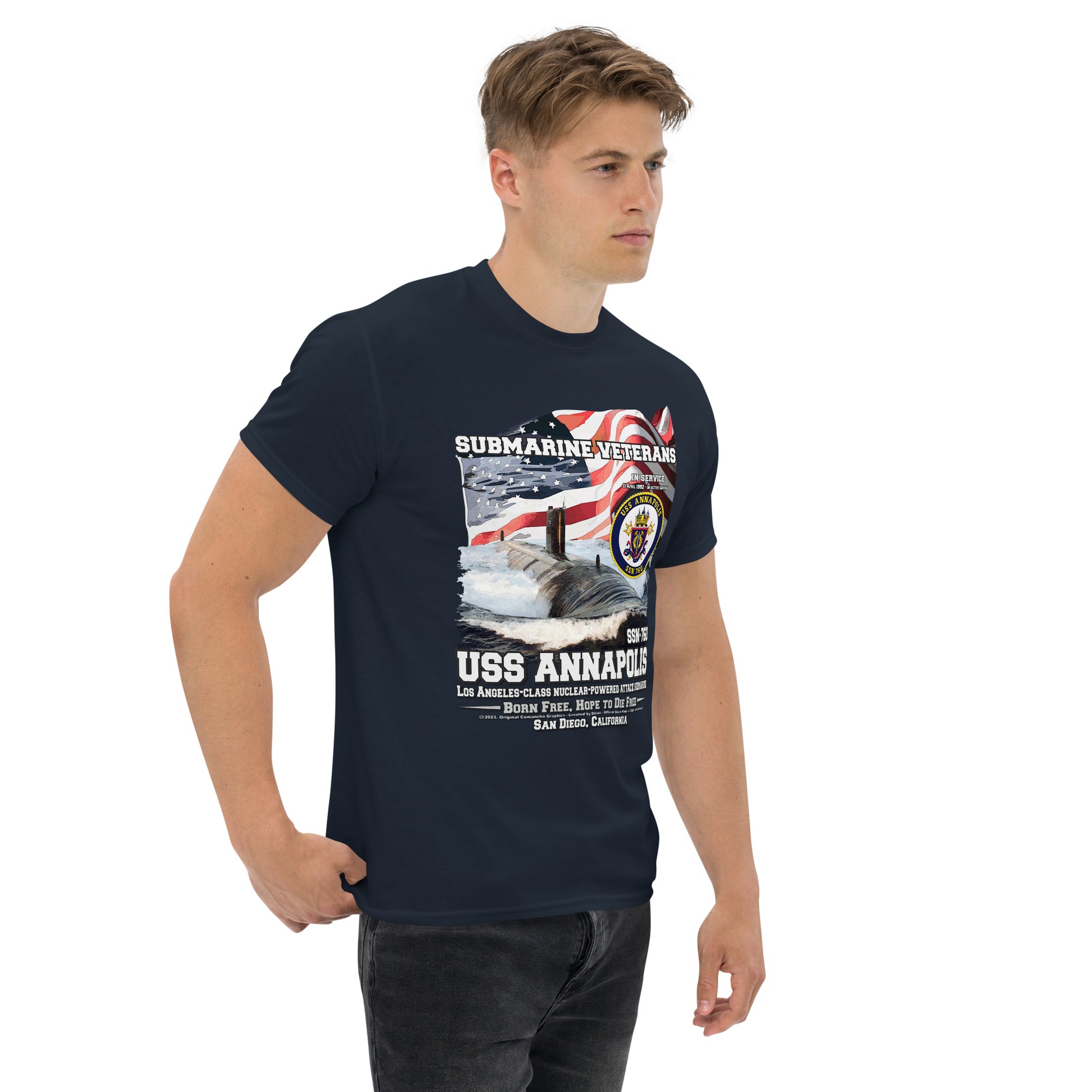 USS ANNAPOLIS veterans t-shirt,USS ANNAPOLIS SSN-760 t-shirt, Submarine Veterans Tee, USS ANNAPOLIS T-Shirt, Comancha military t-shirt, US Navy t-shirt, US Navy veterans t-shirt,