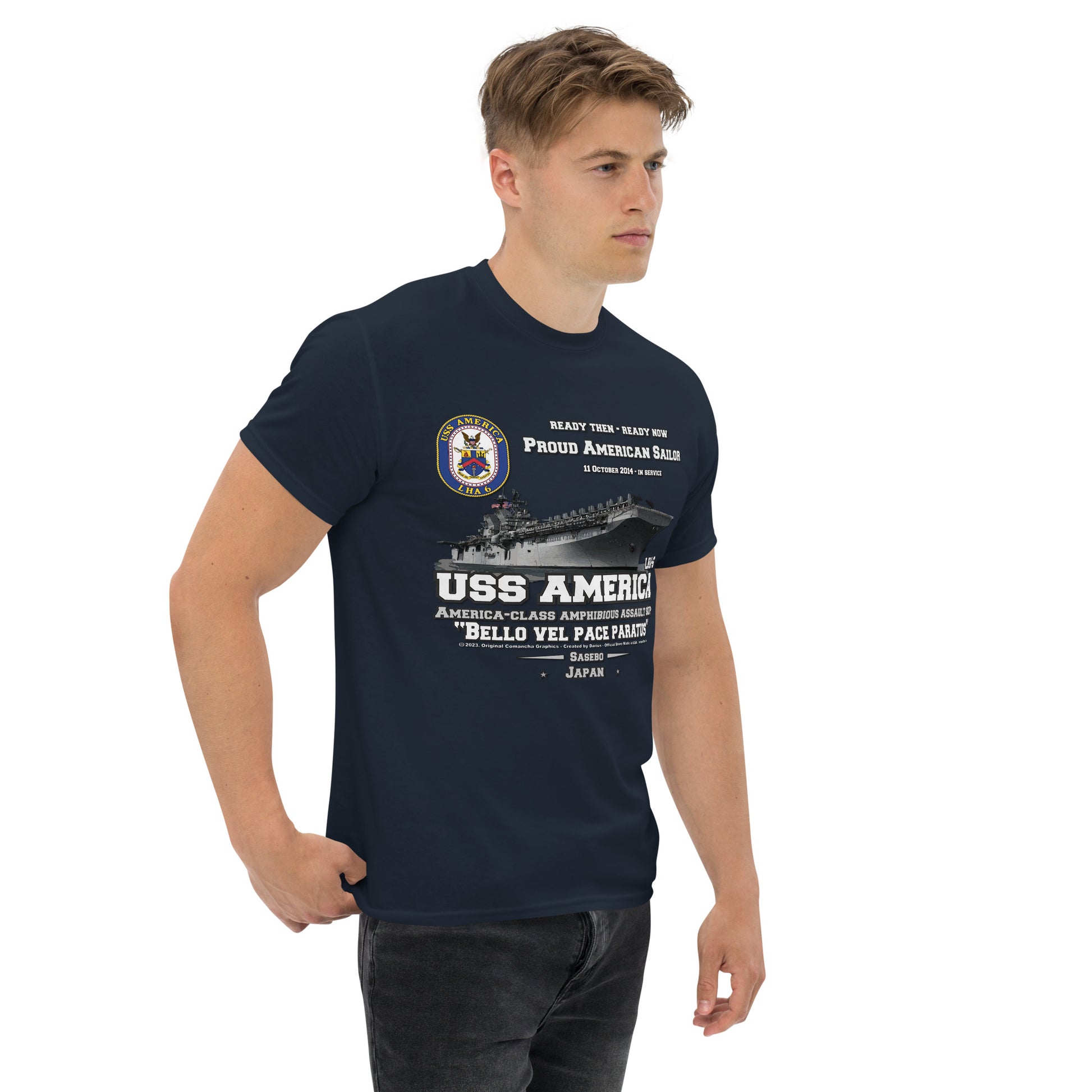 USS AMERICA Veterans T-shirt, USS AMERICA LHA-6 Amphibious Assault Ship Veterans T-shirt, Comancha Navy T-shirt, US Navy T-shirt, US Navy Veterans T-shirt,