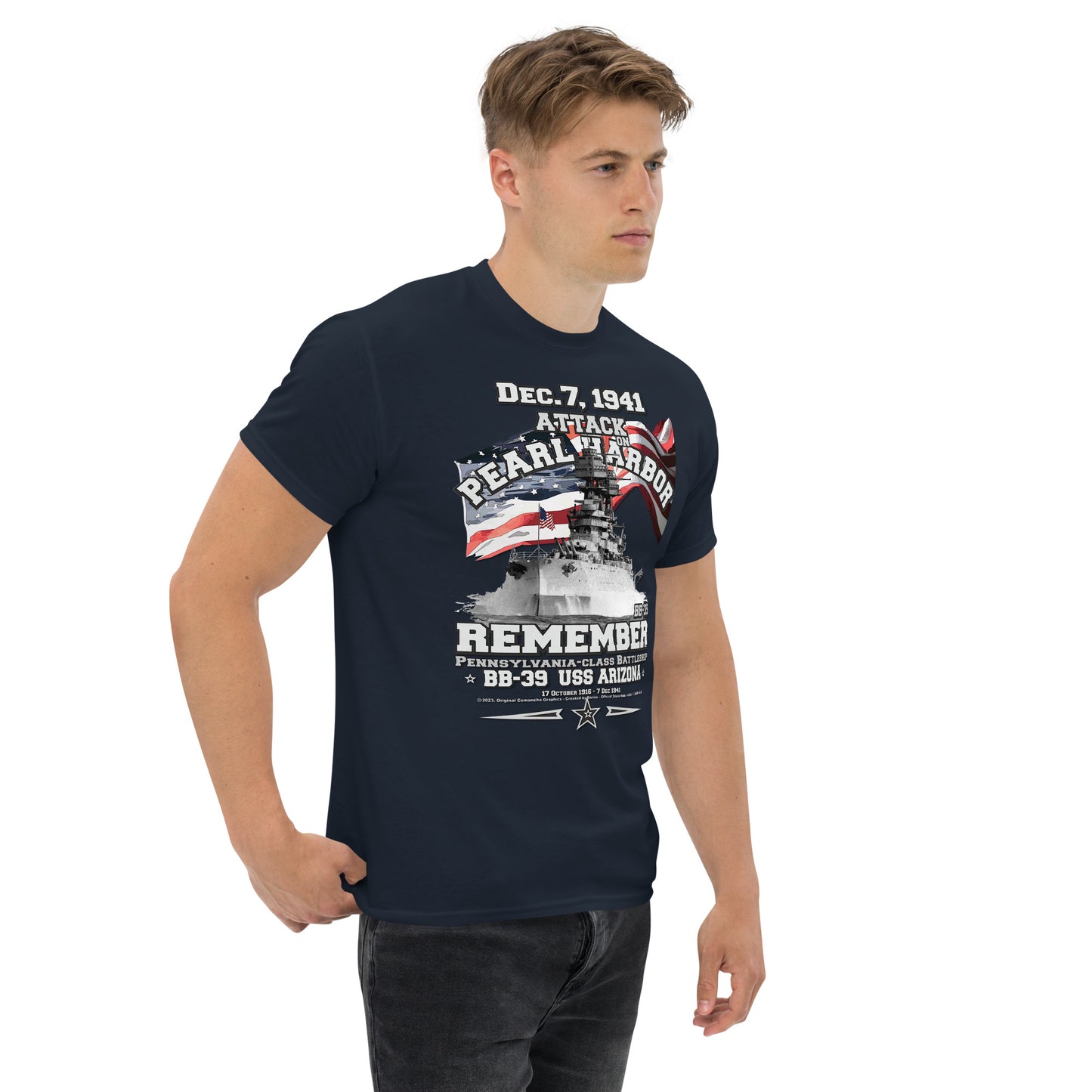 Pearl Harbor USS ARIZONA BB-39 tee,USS ARIZONA Battleship T-shirt,USS ARIZONA Tee,Remember USS ARIZONA t-shirt, USS ARIZONA memorial tee,comancha tee,