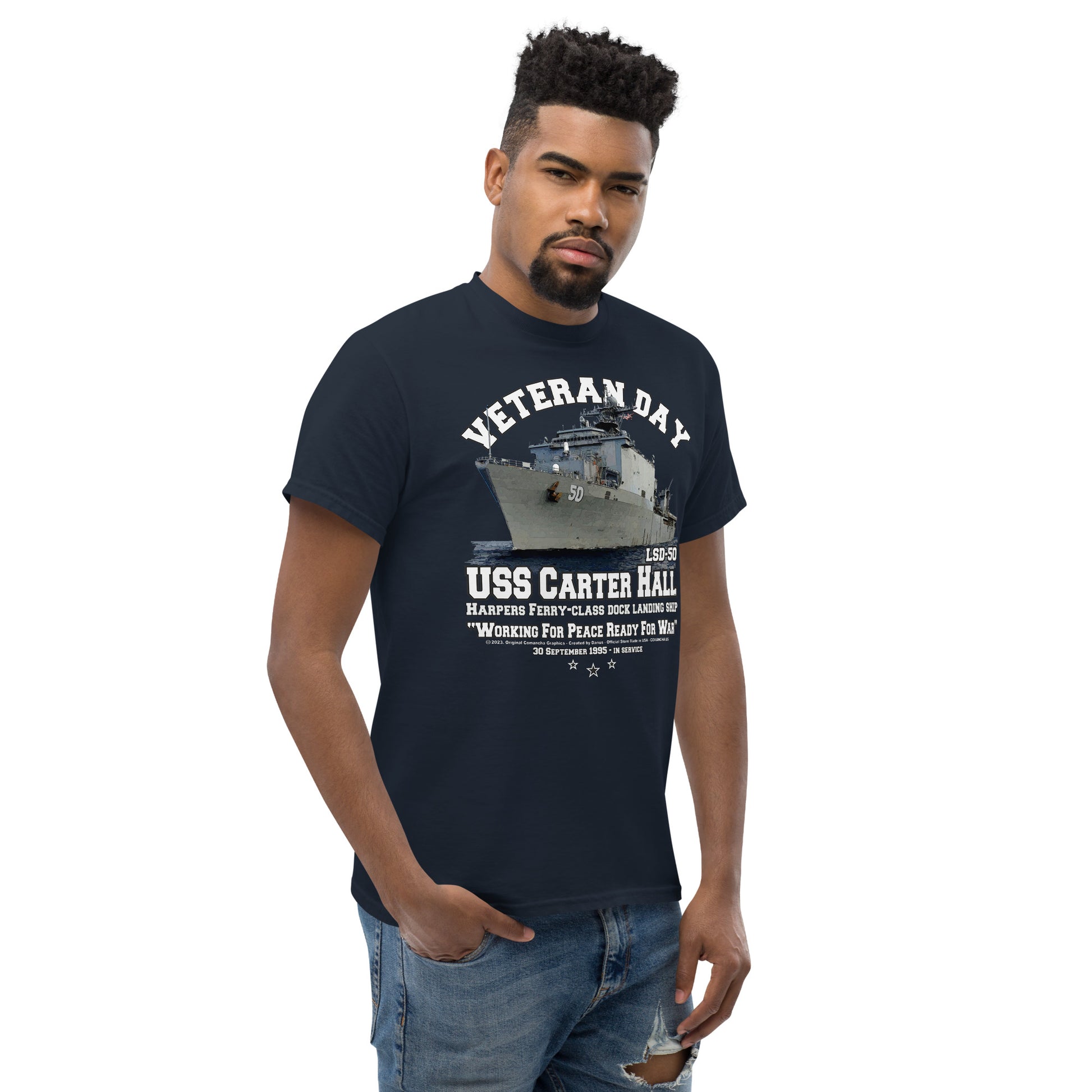 USS CARTER HALL veterans t-shirt,USS CARTER HALL LSD-50 t-shirt, US navy t-shirt, US navy veterans tee, US Navy Veterans T-shirt, Comancha Navy Shop,