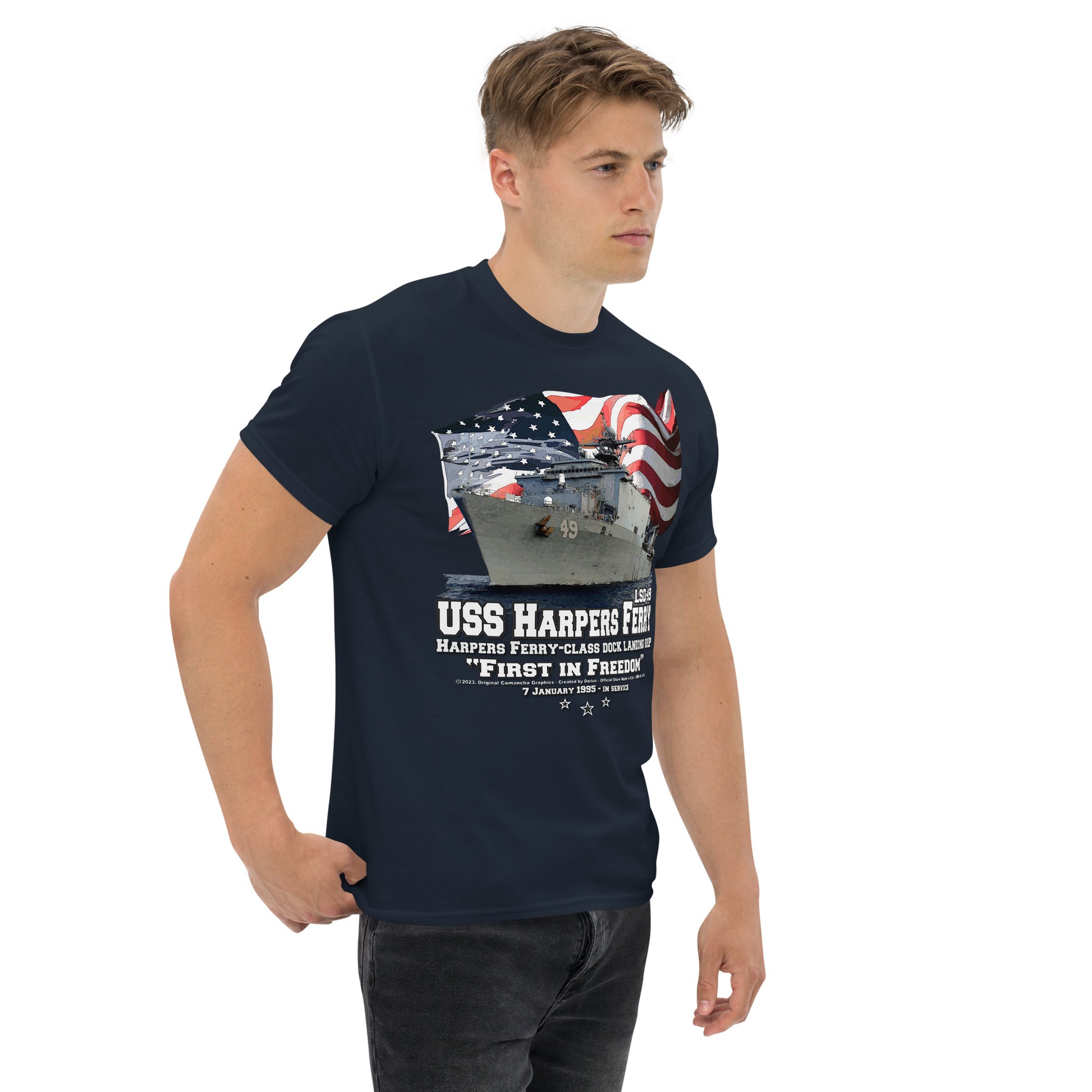USS HARPERS FERRY veterans tee,USS HARPERS FERRY t-shirt, US Navy Veterans Tee,USS HARPERS FERRY LSD-49 tee, US Navy Dock Landing T-shirt, Comancha Navy T-shirt,