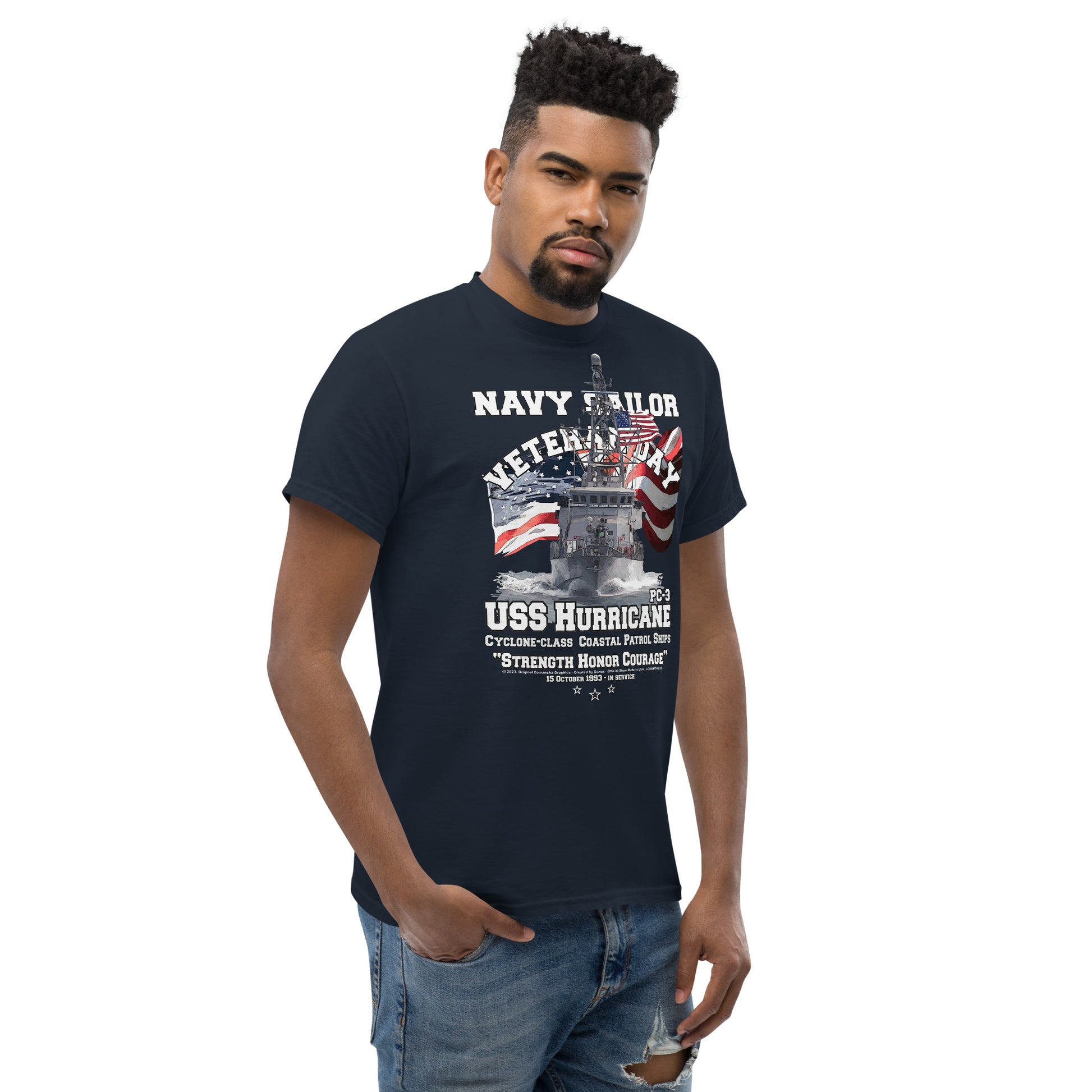 USS HURRICANE PC-3 t-shirt, USS HURRICANE PC-3 veterans tee, Patrol Ship Veterans tee,USS HURRICANE PC-3 Patrol Ship Veterans T-shirt, US Patrol Ship Tees, Comancha T-shirt,