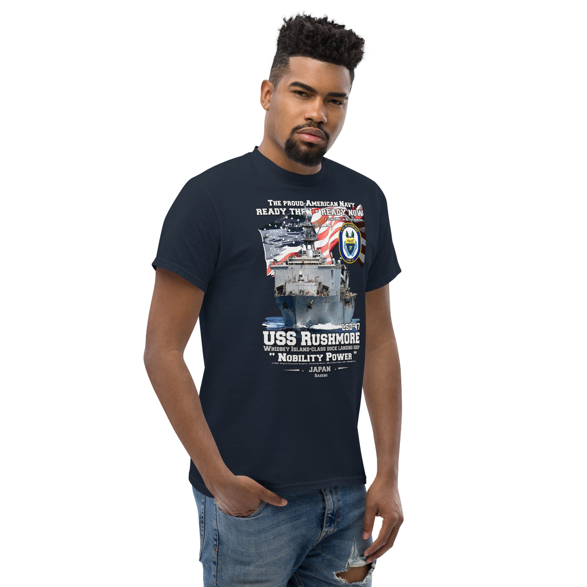 USS RUSHMORE LSD-47 t-shirt, US Navy Dock Landing Ship T-shirt, USS RUSHMORE T-shirt,comancha,us navy t-shirt,