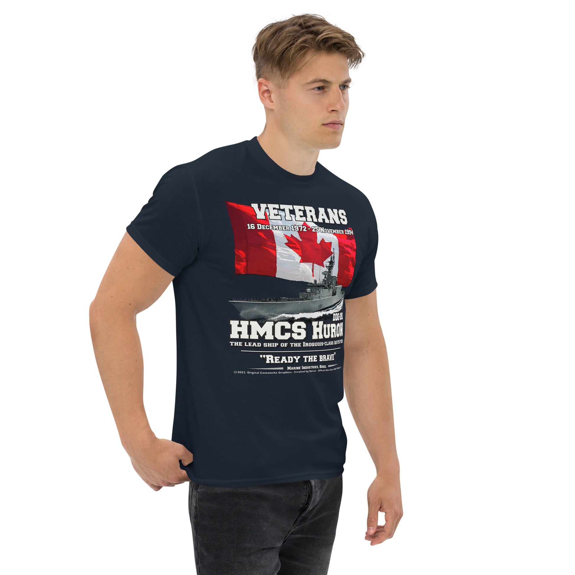 HMCS HURON tee, HMCS HURON DDG-281 tee, Canadian Destroyer Veterans T-shirt, HMCS HURON DDG-281 T-shirt,comancha.us,