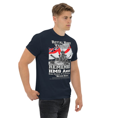 HMS ANSON tee, HMS ANSON Navy T-shirt, HMS ANSON Battleship,HMS ANSON Battleship Royal Navy T-shirt, HMS ANSON T-shirt, Comancha T-shirt,