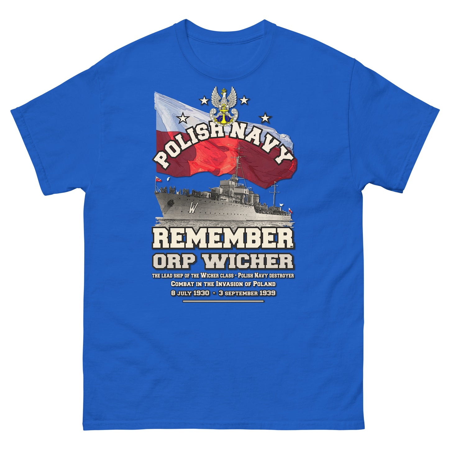 ORP WICHER Polish Navy Destroyer t-shirt