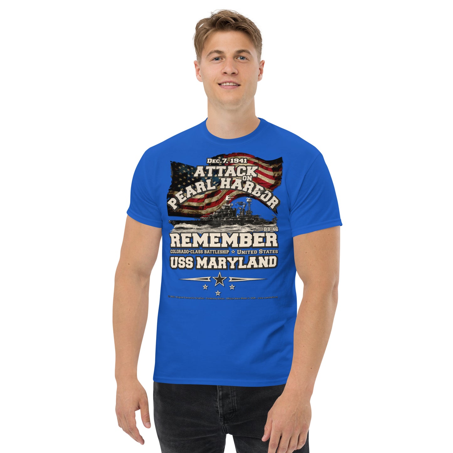 USS MARYLAND BB-46 Battleship t-shirt