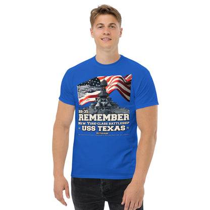 Remember USS TEXAS BB-35 Battleship Veterans T-shirts, Comancha Graphics,