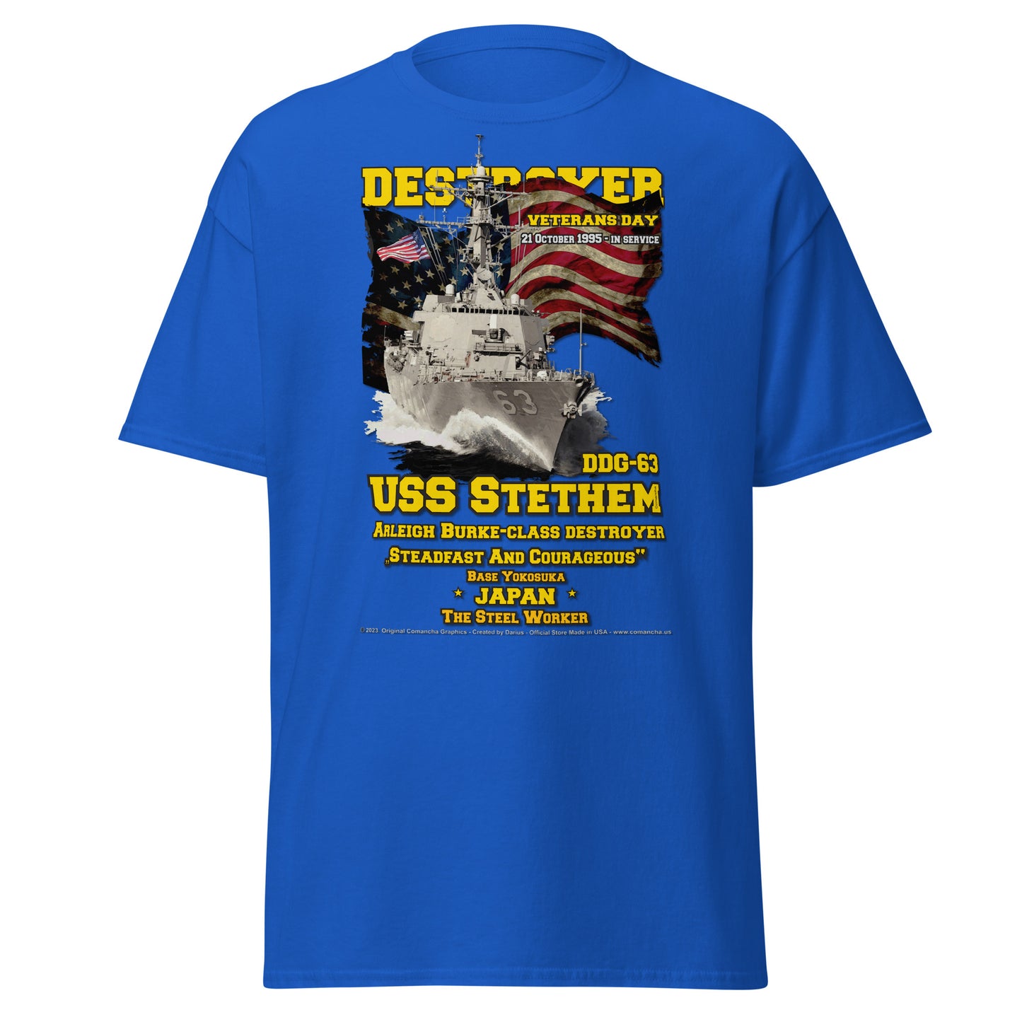 USS STETHEM DDG-63 Destroyer Veterans t-shirt